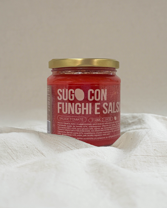 Sugo funghi e salsiccia - Sauce tomate champignons, saucisse et huile d'olive vierge extra - 280g