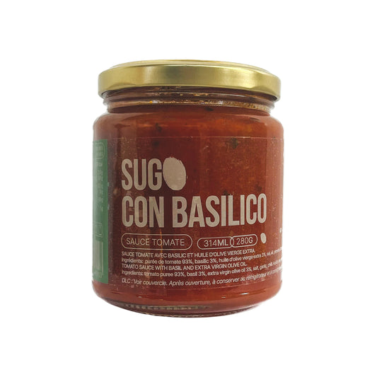 Sugo con basilico - Sauce tomate au basilic et huile d'olive vierge extra (280g)