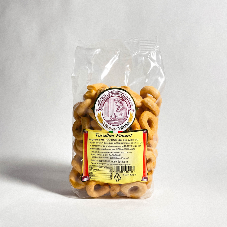 Lot de 3 gressins apéritif - Tarallini ricotta, oignon et piment