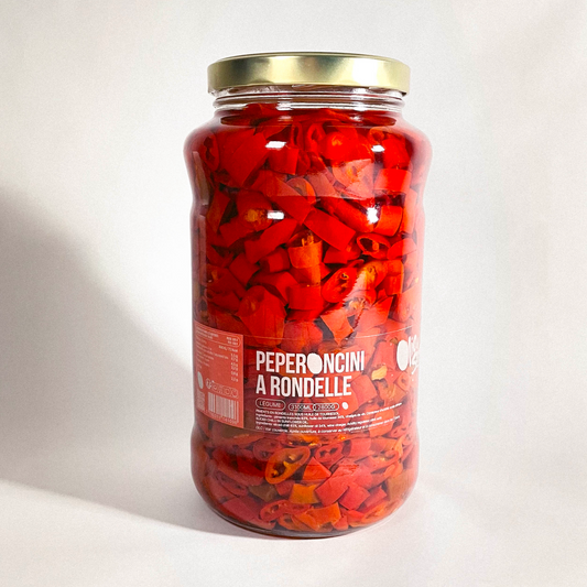 Peperoncini a rondelle (piments en rondelle sous huile de tournesol) 2800 g