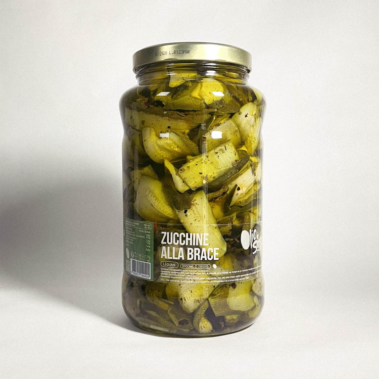 Courgettes braisées sous huile de tournesol - Zucchine alla brace - 2800g